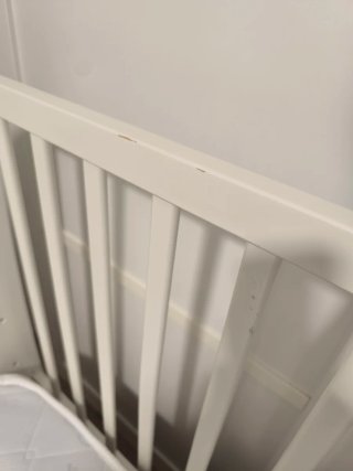 Cuna blanca con colchón