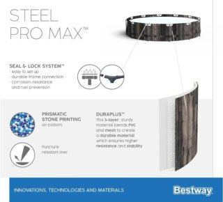 Piscina redonda Bestway Steel Pro MAX 366x100 cm