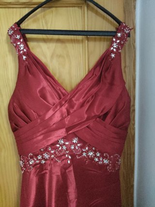 Vestido fiesta rojo talla 40