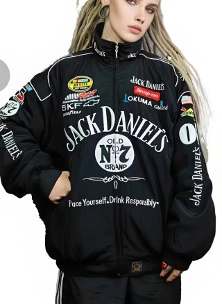 Chaqueta Bomber Jack Daniel's Negra