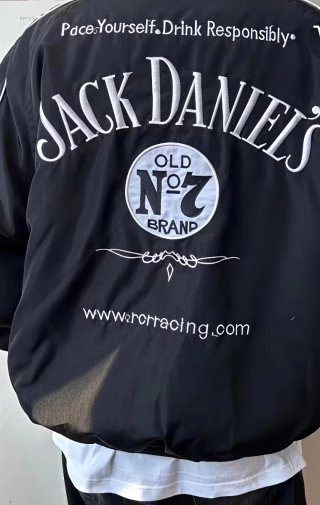 Chaqueta Bomber Jack Daniel's Negra