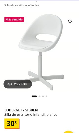 Mesa y Silla Infantil Blanca