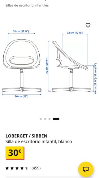 Mesa y Silla Infantil Blanca