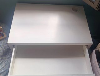 Mesa y Silla Infantil Blanca