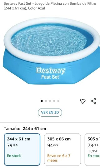 Piscina Bestway Fast Set con depuradora 244x61 cm