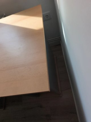 Escritorio madera y plástico gris