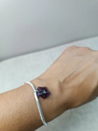 Pulsera Plata 925 Estrella Amatista