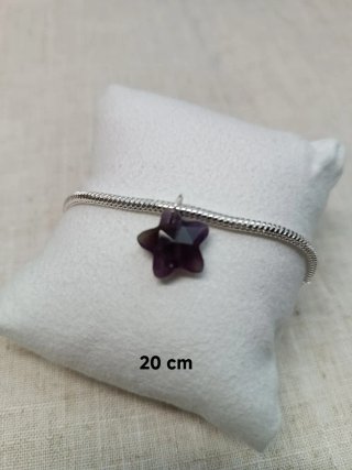 Pulsera Plata 925 Estrella Amatista
