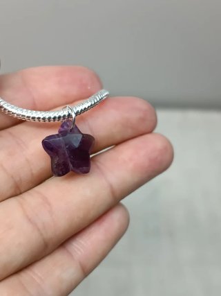 Pulsera Plata 925 Estrella Amatista