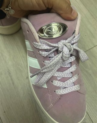 Zapatillas tipo Adidas Campus Rosa y Blanco