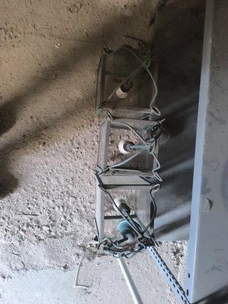 Juego de 3 lámparas de metal y cristal