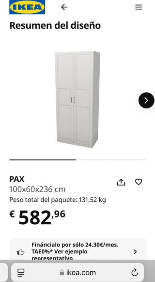 Armario PAX IKEA Blanco