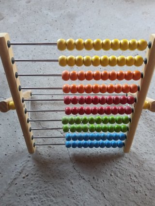 Ábaco de madera educativo
