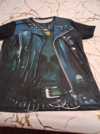 Camiseta Estampada Chaqueta Motorista Talla XL