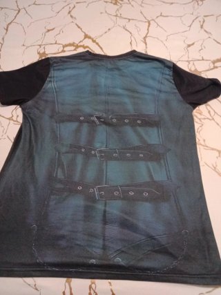 Camiseta Estampada Chaqueta Motorista Talla XL