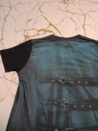 Camiseta Estampada Chaqueta Motorista Talla XL