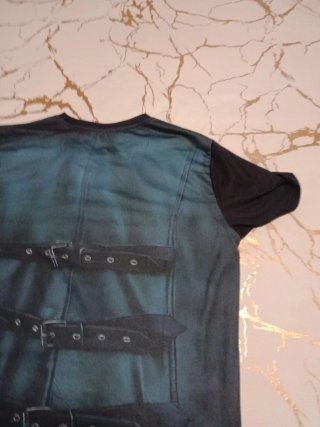 Camiseta Estampada Chaqueta Motorista Talla XL