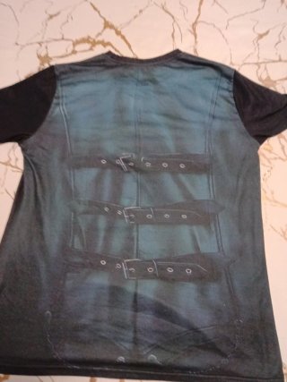 Camiseta Estampada Chaqueta Motorista Talla XL