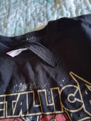 Camiseta Metallica Chica Negra Multicolor