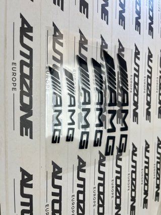Adhesivos AMG negros para pinzas de freno (6 u)
