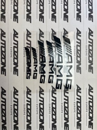 Adhesivos AMG negros para pinzas de freno (6 u)