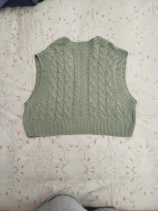 Chaleco de punto Pull&Bear verde Talla M