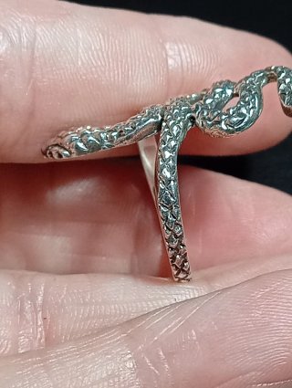 Anillo Serpiente Plata de Ley