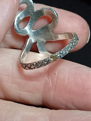 Anillo Serpiente Plata de Ley