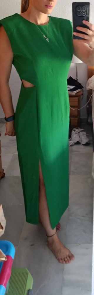 Vestido midi verde Kiabi