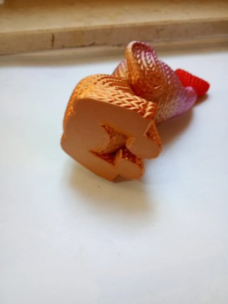 Elefantino 3D cuore rosso 20cm di altezza