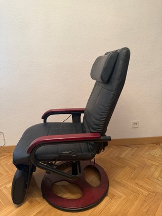 Sillón Masaje Cuero Negro