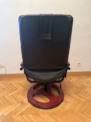 Sillón Masaje Cuero Negro