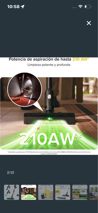 Roborock H60 Ultra Aspirador sin Cable