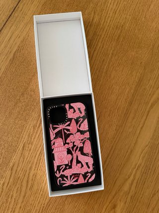 Funda Casetify iPhone 14 Diseño Leopardo Rosa