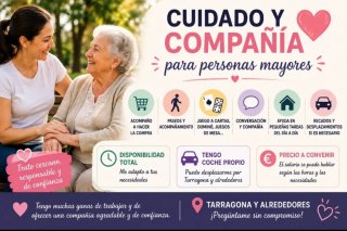 Cuidado y compañia para personas Mayores
