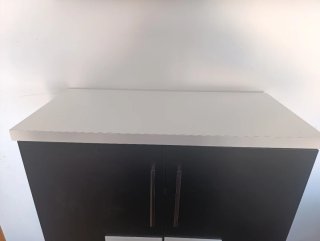 Mueble Zapatero Negro y Blanco