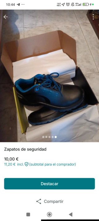 Zapatos de seguridad negros y azules