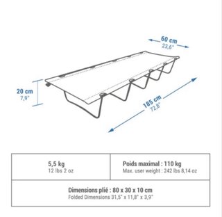Cama plegable Decathlon