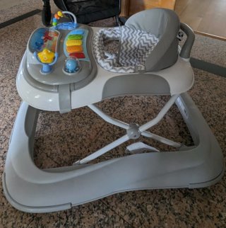 Andador/Taca Taca Bebé Gris y Blanco