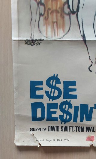 Cartel Original Ese Desinteresado Amor (1963)