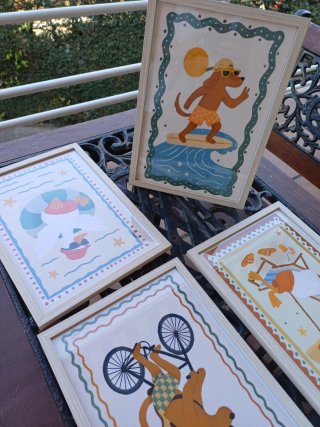 Set 4 Cuadros Decorativos Habitación Infantil