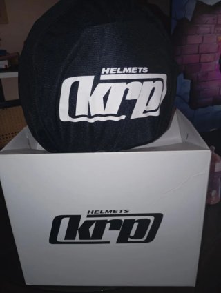 Casco de moto KRP negro Sin visera