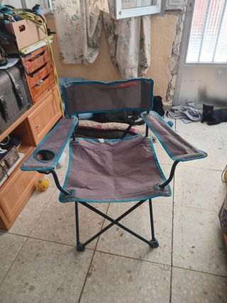 Silla plegable camping azul