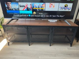 Mueble TV Negro/Marrón 150x36x54cm