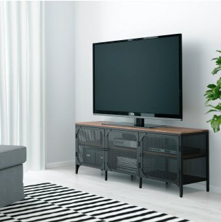Mueble TV Negro/Marrón 150x36x54cm