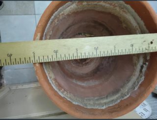 2 Macetas de barro sin pintar Plantas