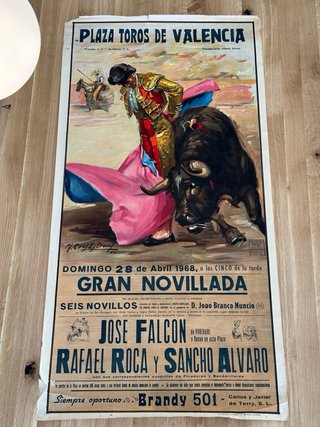 Cartel de Toros Original Valencia 1968
