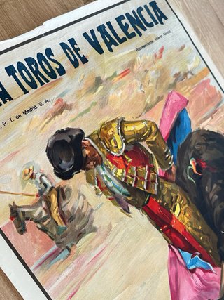 Cartel de Toros Original Valencia 1968