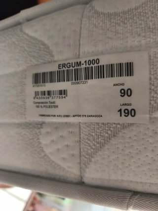 Cama madera maciza + colchón 90x190