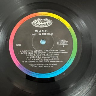 W.A.S.P. Live in the Raw LP Vinile